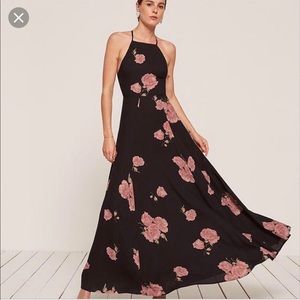 REFORMATION Myrtle Dress - 2 - blck floral worn 1x